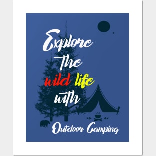 Outdoor camping adventure wild life Posters and Art